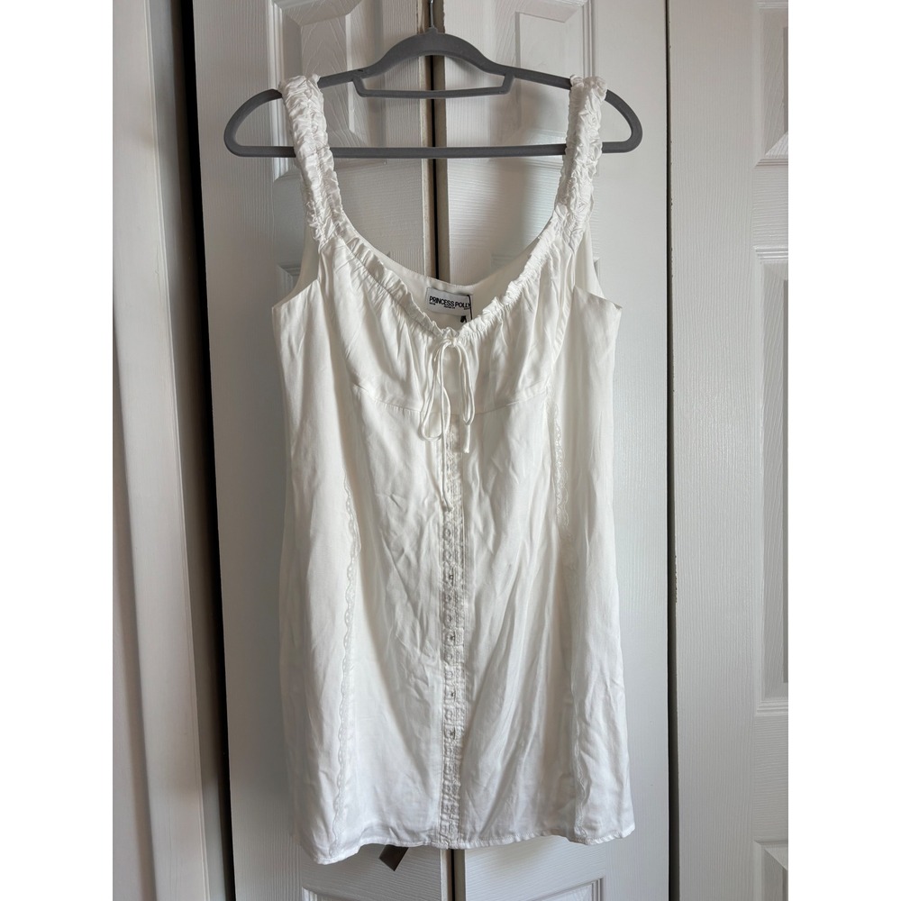 Princess Polly Triket Mini Dress White Size 10 NWT Romantic Lace Party Dress - Picture 4 of 9